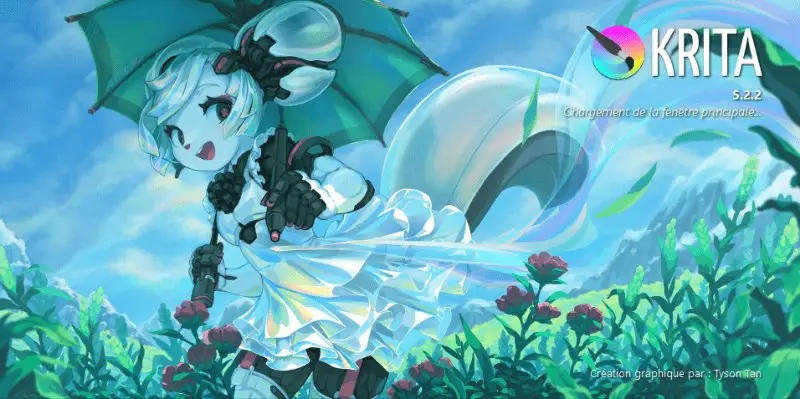 Écran de démarrage de Krita Écran de démarrage de Krita